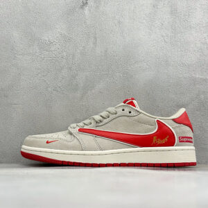 zhenhui-Air Jordan 1 Low AJ1 乔1 马年联名 高端定制 倒钩低帮复古篮球鞋