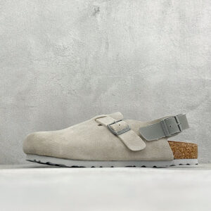 zhenhui-Birkenstock Boston 勃肯绒面金属针扣软木底包头拖鞋 -1028323
