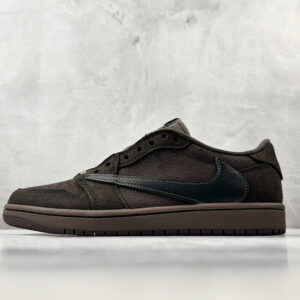zhenhui-Travis Scott x Jordan Air Jordan 1 Low OG Velvet Brown倒钩9.0 丝绒摩-DM7866-202