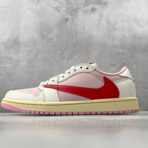 zhenhui-Travis Scott x Jordan Air Jordan 1 Low OG 倒钩 柔粉色-IQ7604 101