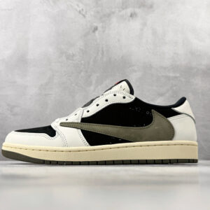 zhenhui-Travis Scott x Jordan Air Jordan 1 倒钩 5.0 Low "Medium Olive" 黑绿橄-DZ4137-106